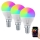 Immax NEO 07745C - KIT 3x LED RGB+CCT Ljusreglerad glödlampa E14/6W/230V 2700-6500K Wi-Fi Tuya