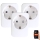 Immax NEO 07761C - Set med 3 smarta uttag NEO LITE 3680W/230V/16A Wi-Fi Tuya SCHUKO