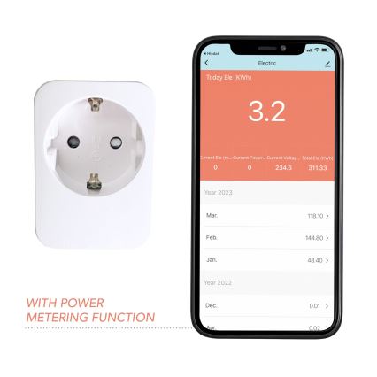 Immax NEO 07761L - Smartuttag NEO LITE 3680W/230V/16A Wi-Fi Tuya SCHUKO