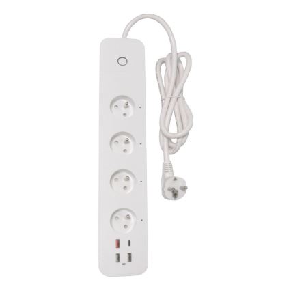 Immax NEO 07771L - NEO LITE Smart grenuttag med 4 AC-uttag + 3xUSB + 1xUSB-C, Wi-Fi (Tuya)