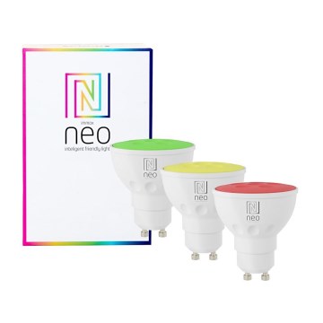 Immax NEO 07777C - KIT 3x LED RGB+CCT Ljusreglerad glödlampa GU10/4,8W/230V Tuya