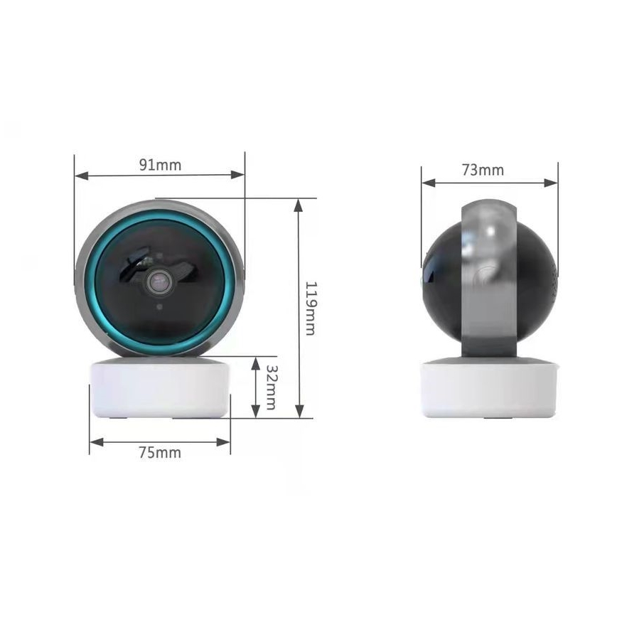 Immax NEO 07781L  - Smart inomhus kamera med sensor EYE NEO LITE 355° P/T 5MP Wi-Fi Tuya