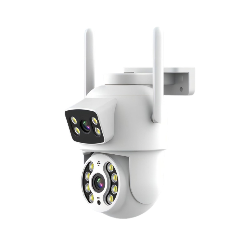 Immax NEO 07783L - Smart utomhuskamera med DOUBLE-sensor 355° P/T 2x2MP IP65 Wi-Fi Tuya