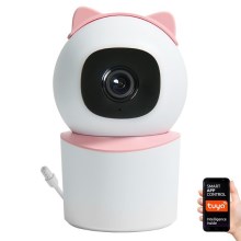Immax NEO 07789L - Smart kamera med sensor 355° 50° P/T 4MP Wi-Fi Tuya rosa
