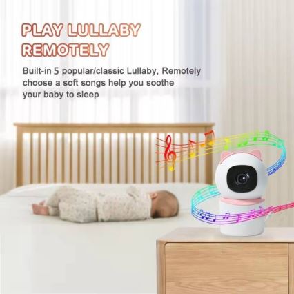 Immax NEO 07789L - Smart kamera med sensor 355° 50° P/T 4MP Wi-Fi Tuya rosa