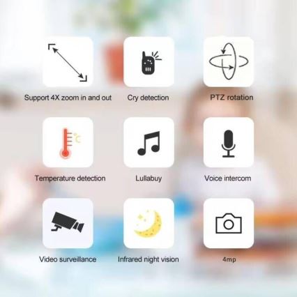 Immax NEO 07789L - Smart kamera med sensor 355° 50° P/T 4MP Wi-Fi Tuya rosa