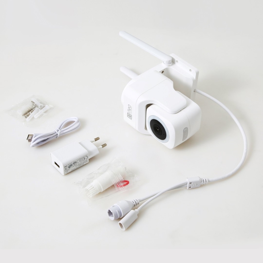 Immax NEO 07793L - Smart utomhuskamera med CUBE-sensor 4MP 5V IP65 Wi-Fi Tuya