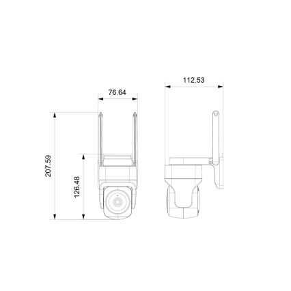 Immax NEO 07793L - Smart utomhuskamera med CUBE-sensor 4MP 5V IP65 Wi-Fi Tuya