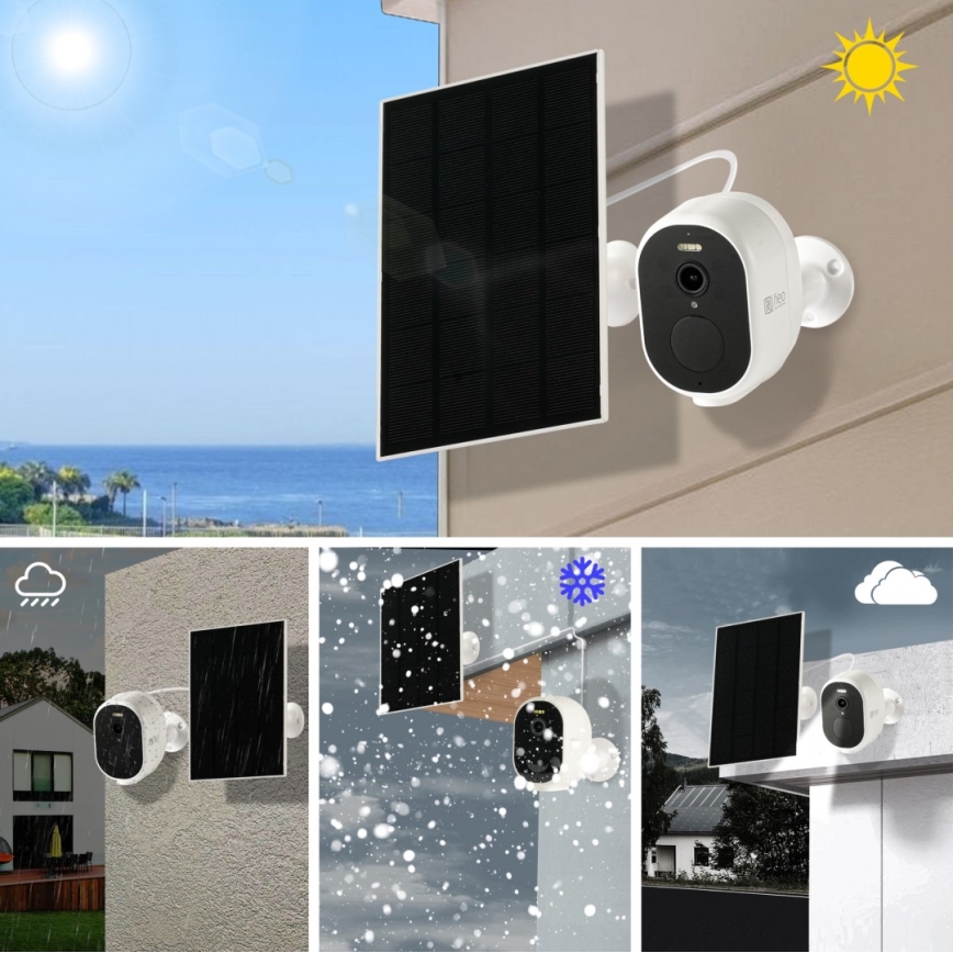 Immax NEO 07802L - Smart utomhuskamera med solpanel och BARREL-sensor 5000 mAh Wi-Fi Tuya IP65