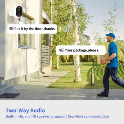 Immax NEO 07802L - Smart utomhuskamera med solpanel och BARREL-sensor 5000 mAh Wi-Fi Tuya IP65