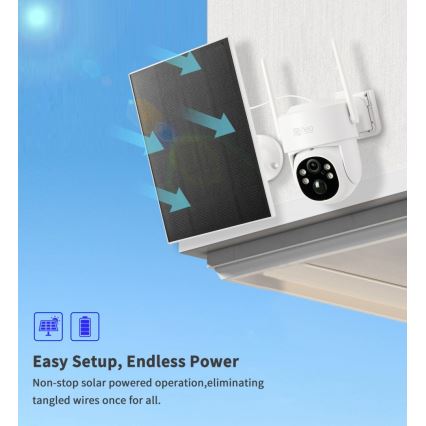 Immax NEO 07804L - Smart solcellsdriven utomhuskamera med sensor, 9000 mAh, IP65