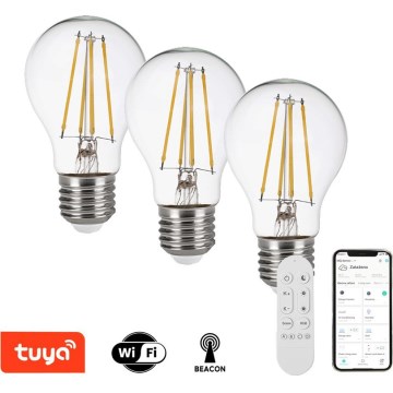 Immax NEO 07806CDO - Set om 3 dimbara CCT LED-lampor E27/3W/230V med Wi-Fi och fjärrkontroll