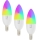 Immax NEO 07808C - 3-pack dimbar LED-lampa RGB+CCT E14/4,8W/230V