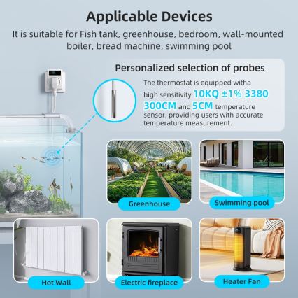 Immax NEO 07811L - Smart vägguttag med termometer F 3680W Tuya Wi‑Fi