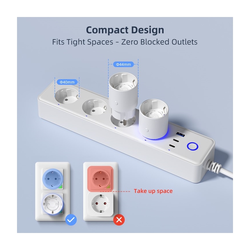 Immax NEO 07813L - Smartuttag Typ F, 3500 W, Tuya Wi‑Fi