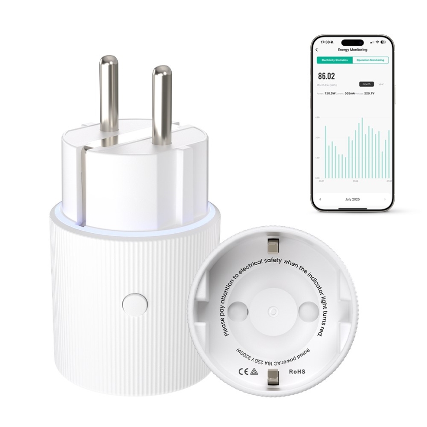Immax NEO 07813L - Smartuttag Typ F, 3500 W, Tuya Wi‑Fi