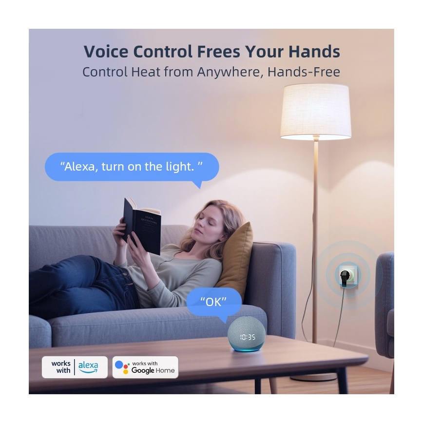 Immax NEO 07813L - Smartuttag Typ F, 3500 W, Tuya Wi‑Fi