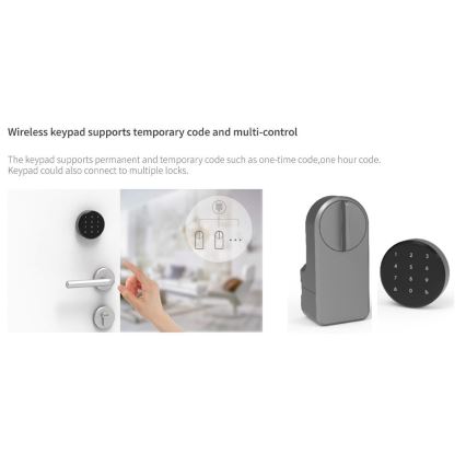 Immax NEO 07815L - Smart dörrlås med knappsats 4xAA + 2xAA Tuya