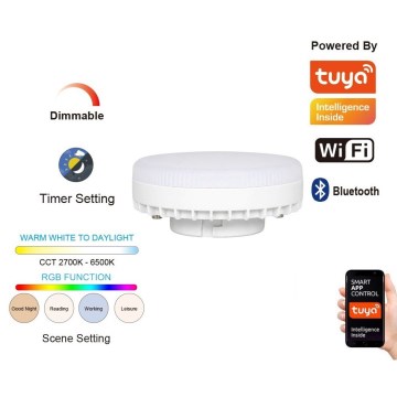 Immax NEO 07816L - Dimmbar LED-lampa RGB+CCT GX53/8W/230V Wi-Fi Tuya