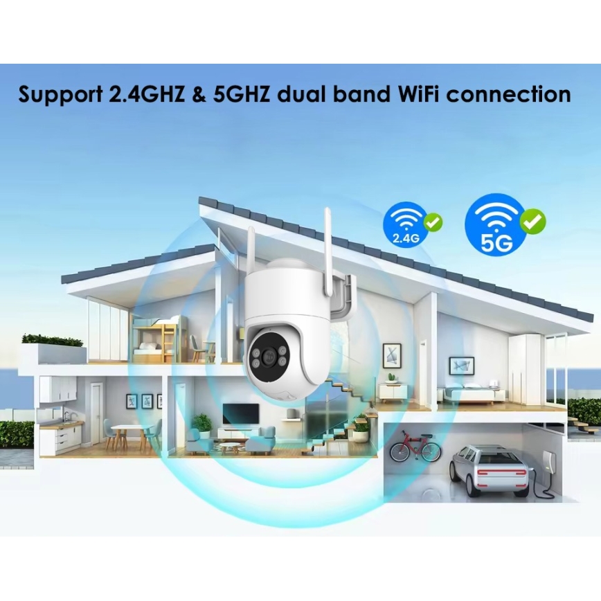 Immax NEO 07819L - Smart utomhuskamera med 4 MP-sensor 5V IP65 Wi-FI