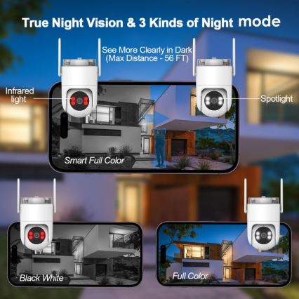 Immax NEO 07819L - Smart utomhuskamera med 4 MP-sensor 5V IP65 Wi-FI