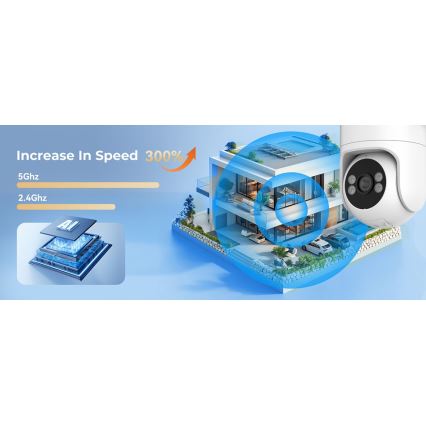 Immax NEO 07819L - Smart utomhuskamera med 4 MP-sensor 5V IP65 Wi-FI