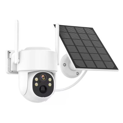 Immax NEO 07820L - Smart solcellsdriven utomhuskamera med sensor, 6000 mAh-batteri, IP65, Tuya-kompatibel