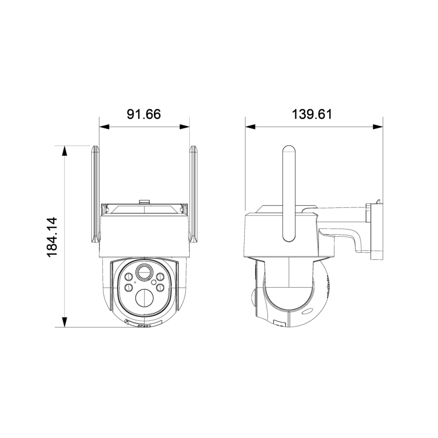 Immax NEO 07820L - Smart utomhussolcellskamera med inbyggd sensor, 6000 mAh-batteri, IP65