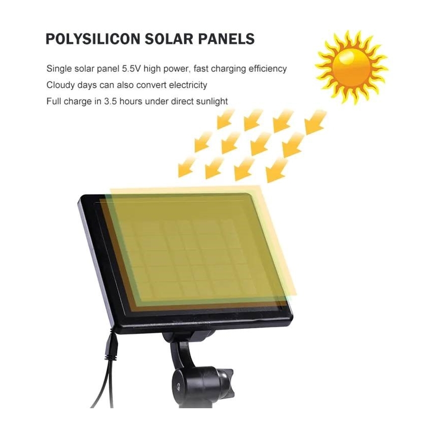 Immax NEO 07903L - LED RGB Dimbart solcellslampa REFLECTORES 4xLED/1W/5,5V IP65 Tuya