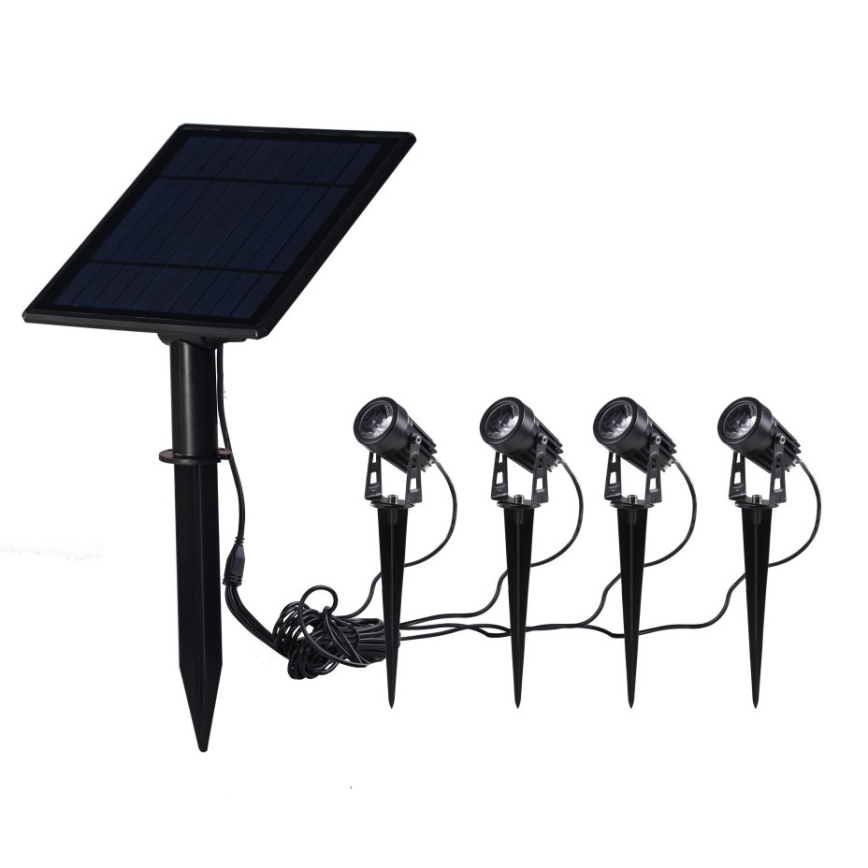 Immax NEO 07903L - LED RGB Dimbart solcellslampa REFLECTORES 4xLED/1W/5,5V IP65 Tuya