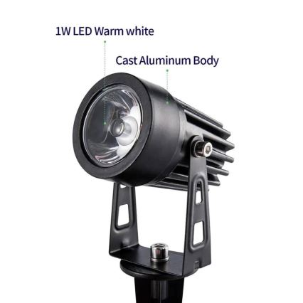Immax NEO 07903L - LED RGB Dimbart solcellslampa REFLECTORES 4xLED/1W/5,5V IP65 Tuya