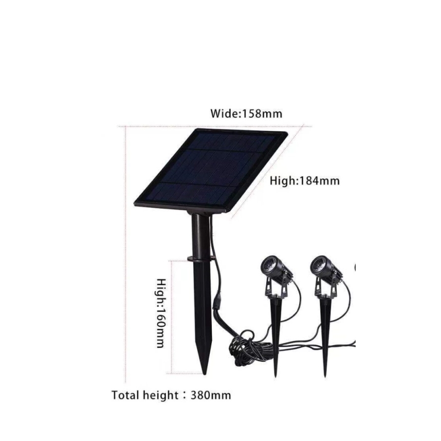 Immax NEO 07903L - LED RGB Dimbart solcellslampa REFLECTORES 4xLED/1W/5,5V IP65 Tuya