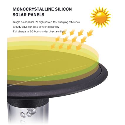 Immax NEO 07908L - LED RGB+CW/W Dimbart solcellslampa LED/2W/5V IP54 Tuya 4000 mAh