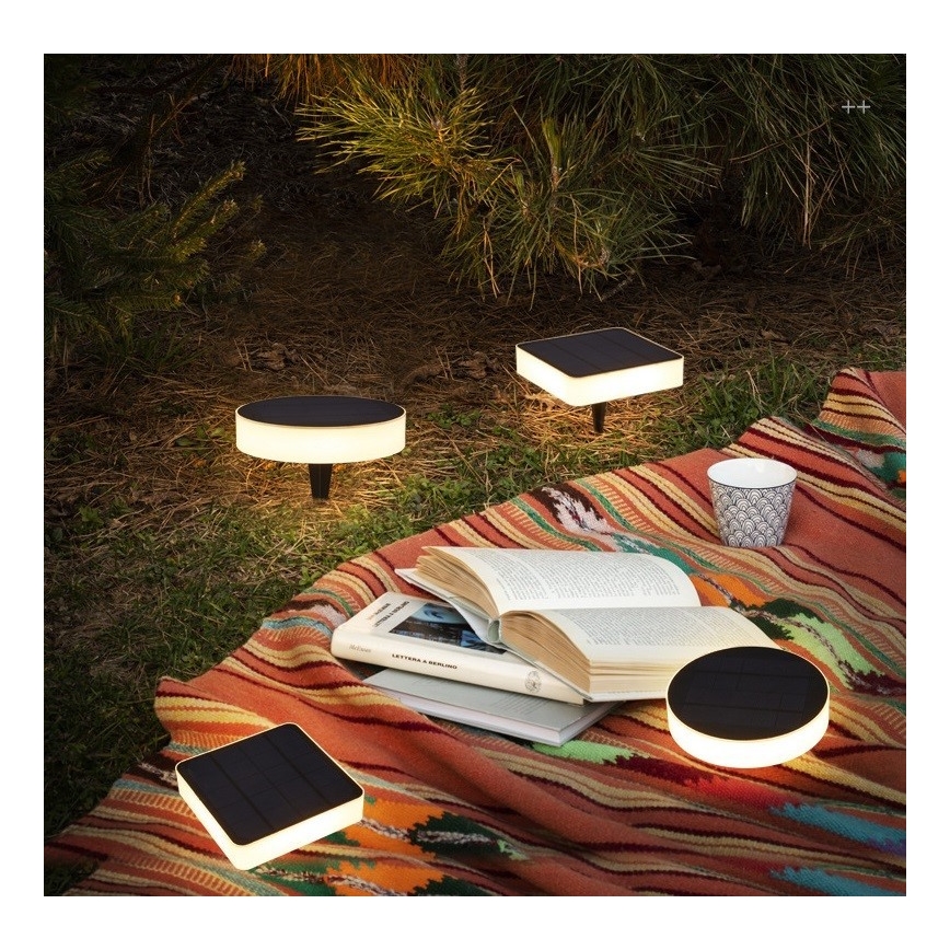 Immax NEO 07910L - LED RGB Dimbart solcellslampa med sensor NEO LITE LED/1W/5V rund IP54 Tuya 1300 mAh