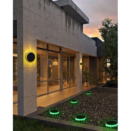 Immax NEO 07910L - LED RGB Dimbart solcellslampa med sensor NEO LITE LED/1W/5V rund IP54 Tuya 1300 mAh