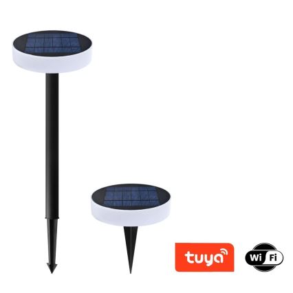 Immax NEO 07910L - LED RGB Dimbart solcellslampa med sensor NEO LITE LED/1W/5V rund IP54 Tuya 1300 mAh