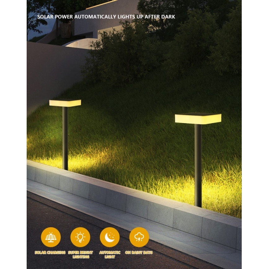 Immax NEO 07911L - LED RGB Dimbart solcellslampa med sensor NEO LITE LED/1W/5V fyrkantig IP54 Tuya 1300 mAh