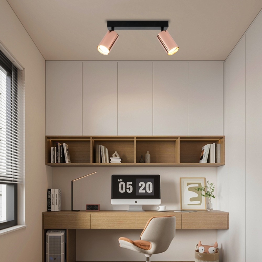 Immax NEO 08302L - Riktbar spotarmatur PUNTO 2xGU10/9W/230V roséguld