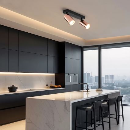 Immax NEO 08302L - Riktbar spotarmatur PUNTO 2xGU10/9W/230V roséguld