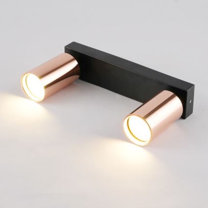 Immax NEO 08302L - Riktbar spotarmatur PUNTO 2xGU10/9W/230V roséguld