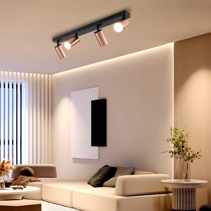 Immax NEO 08303L - Spotlampa PUNTO 4xGU10/9W/230V roséguld