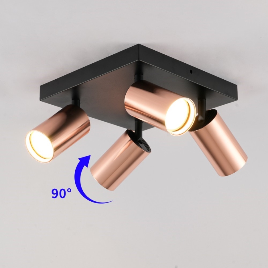 Immax NEO 08304L - Spotlampa PUNTO 4xGU10/9W/230V roséguld