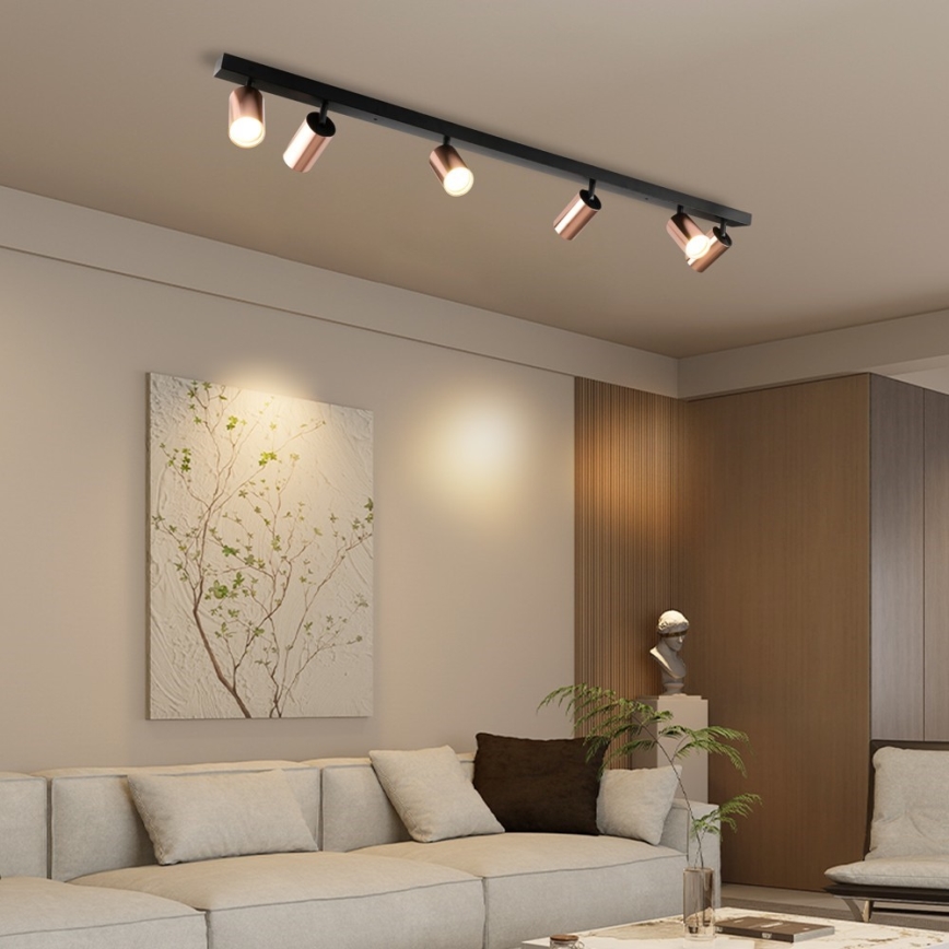 Immax NEO 08305L - Spotlampa PUNTO 6xGU10/9W/230V roséguld