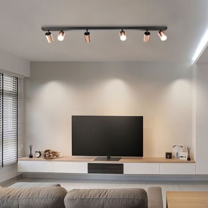 Immax NEO 08305L - Spotlampa PUNTO 6xGU10/9W/230V roséguld