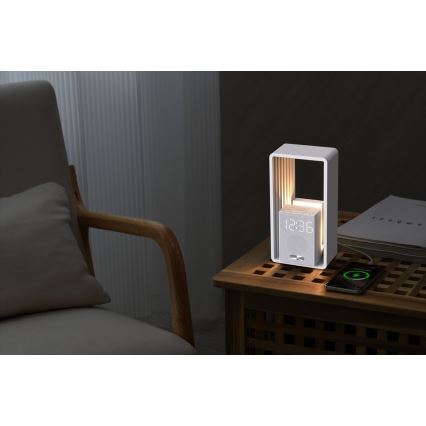 Immax NEO 09113L - LED-bordslampa med väckarklocka och laddningsfunktion CALM LED/3,5W/5V