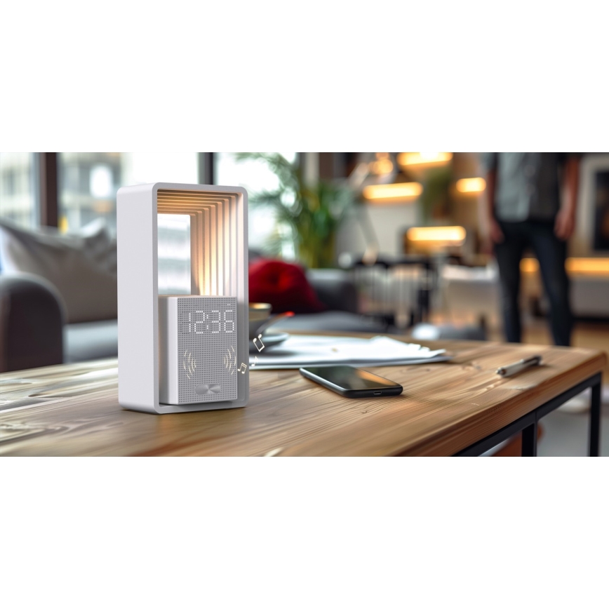 Immax NEO 09113L - LED-bordslampa med väckarklocka och laddningsfunktion CALM LED/3,5W/5V
