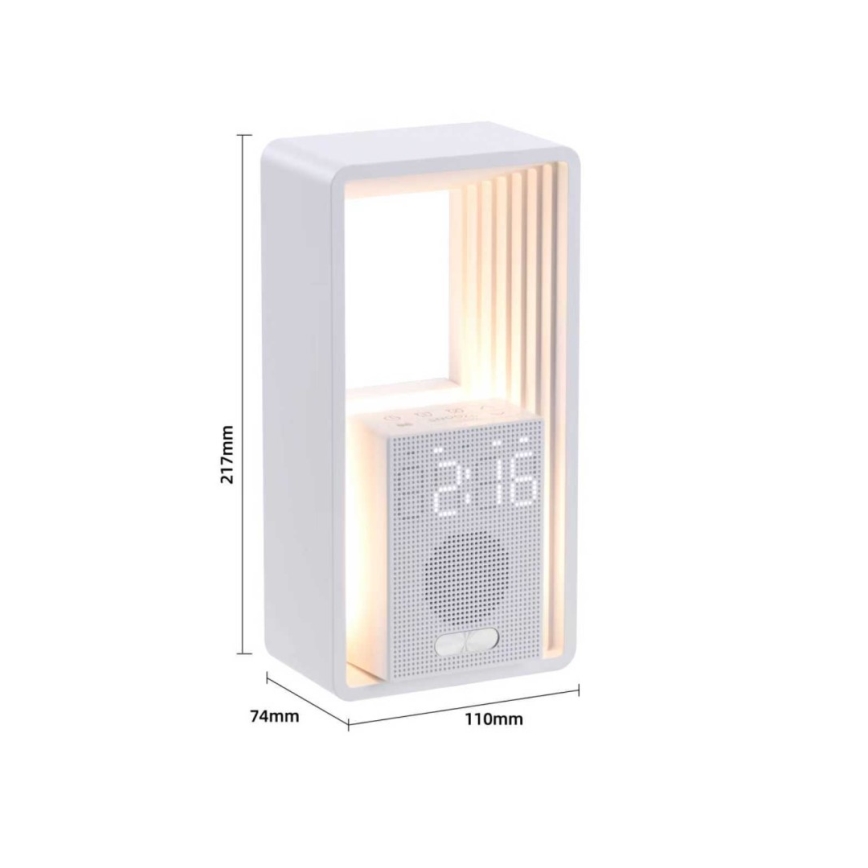 Immax NEO 09113L - LED-bordslampa med väckarklocka och laddningsfunktion CALM LED/3,5W/5V
