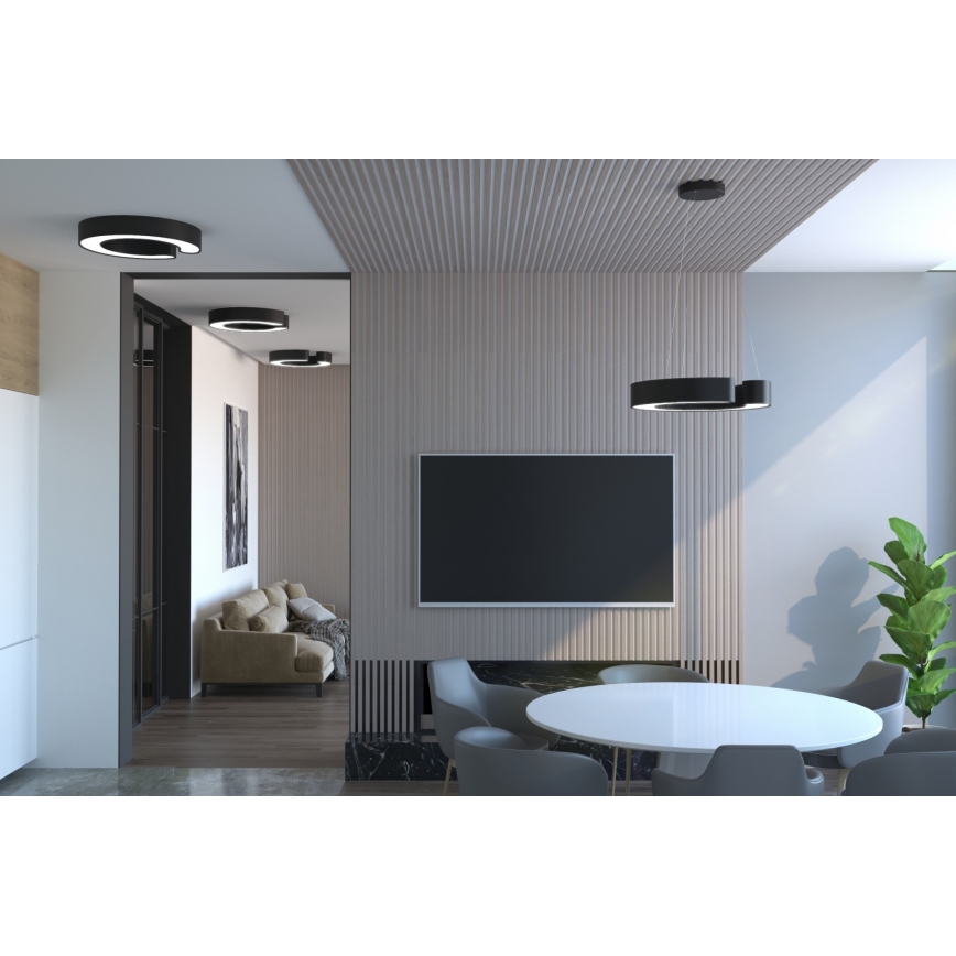 Immax NEO 7134 - LED SMART Ljusreglerad ljuskrona på textilsladd CÉČKO LED/43W/230V + fjärrkontroll 60 cm Tuya ZigBee