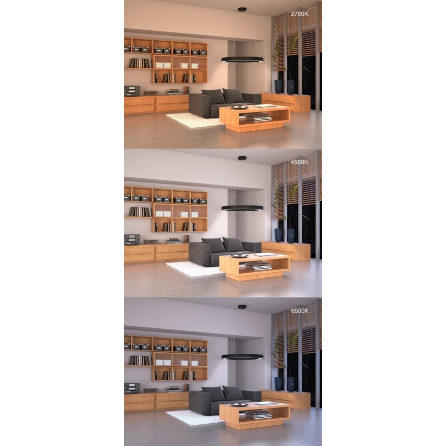 Immax NEO 7134 - LED SMART Ljusreglerad ljuskrona på textilsladd CÉČKO LED/43W/230V + fjärrkontroll 60 cm Tuya ZigBee