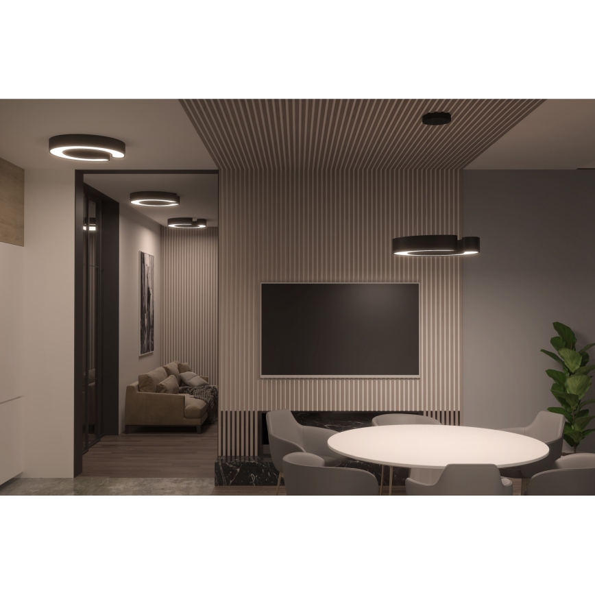 Immax NEO 7134 - LED SMART Ljusreglerad ljuskrona på textilsladd CÉČKO LED/43W/230V + fjärrkontroll 60 cm Tuya ZigBee